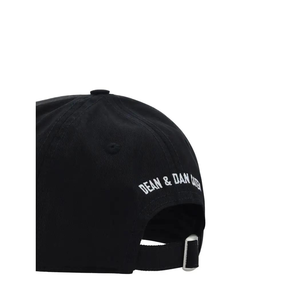 Casquette en coton noir Dsquared² (casquette de baseball)