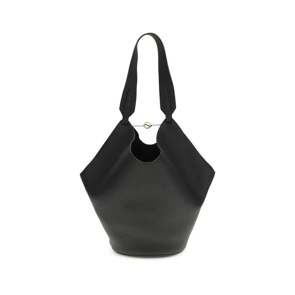 Sac bandoulière Khaite Bos Taurus en cuir de veau noir
