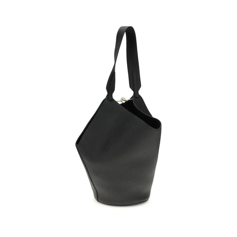 Sac bandoulière Khaite Bos Taurus en cuir de veau noir