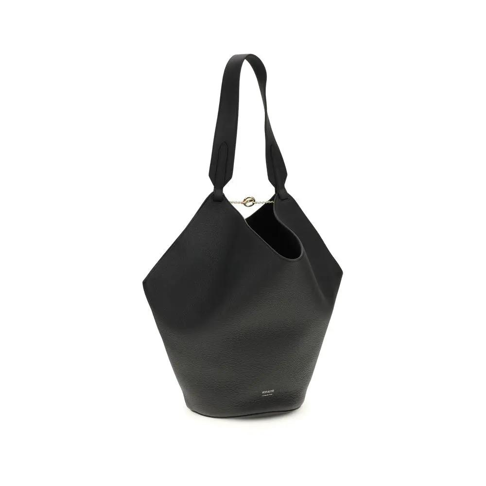 Sac bandoulière Khaite Bos Taurus en cuir de veau noir