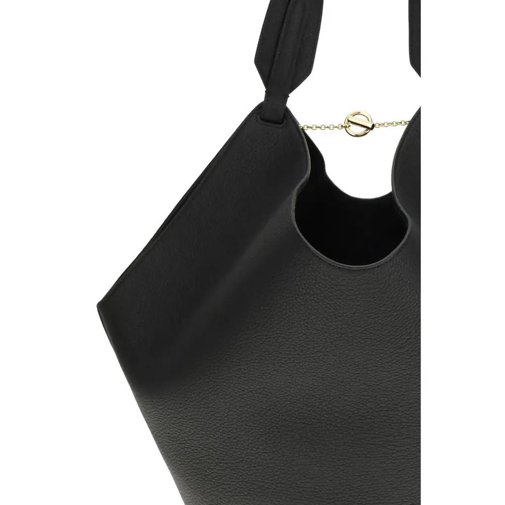 Sac bandoulière Khaite Bos Taurus en cuir de veau noir