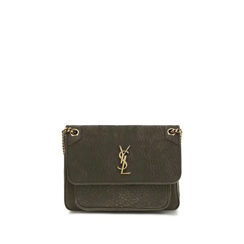 Saint Laurent Gray Lamb Ovis Aries Aries Shoulder Bag