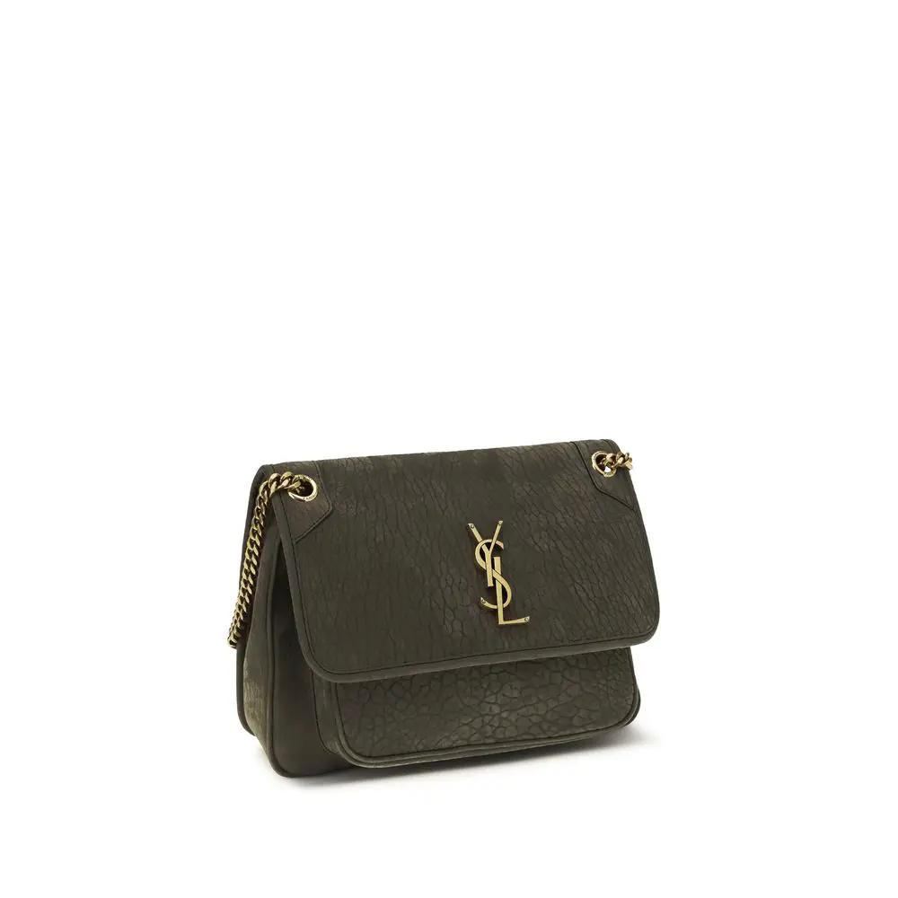 Saint Laurent Gray Lamb Ovis Aries Aries Shoulder Bag