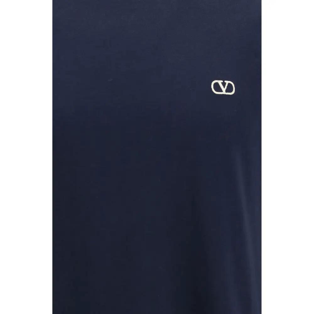 T-shirt Valentino en coton bleu