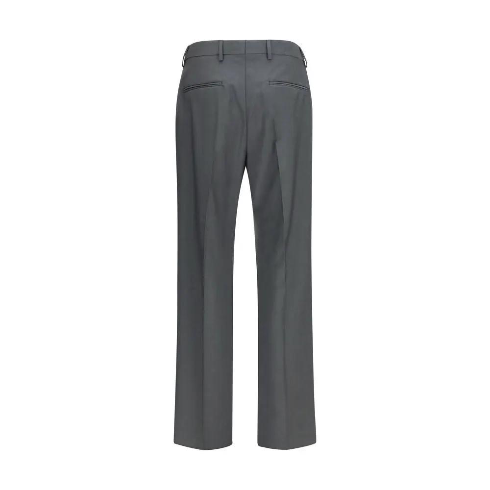 Pantalon de ville Valentino Oves Aries en laine grise
