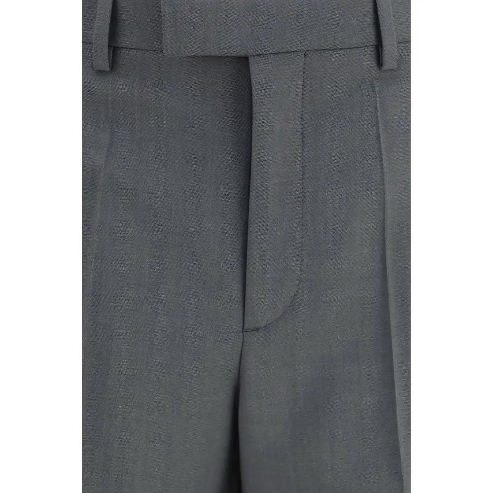 Pantalon de ville Valentino Oves Aries en laine grise