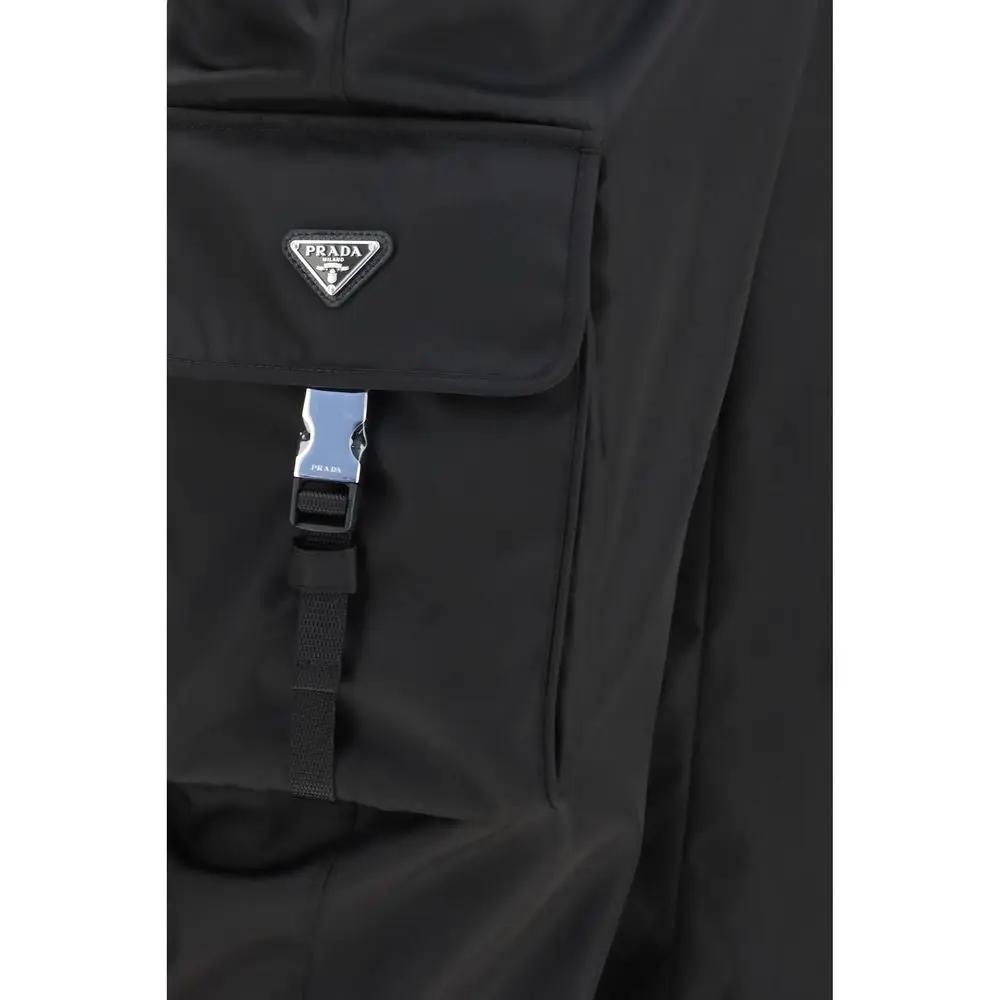Prada Black Polyamide Cargo Pants