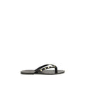 Valentino Garavani Sandales tongs en cuir de veau noir Bos Taurus