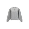 Sweat-shirt en coton gris Ganni