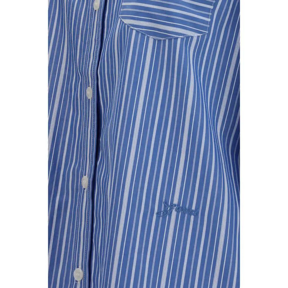 Chemise Ganni en coton bleu à motifs