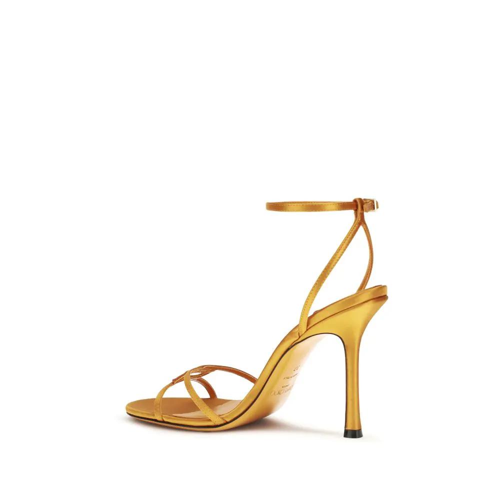 Sandales Jimmy Choo à talons aiguilles en soie orange