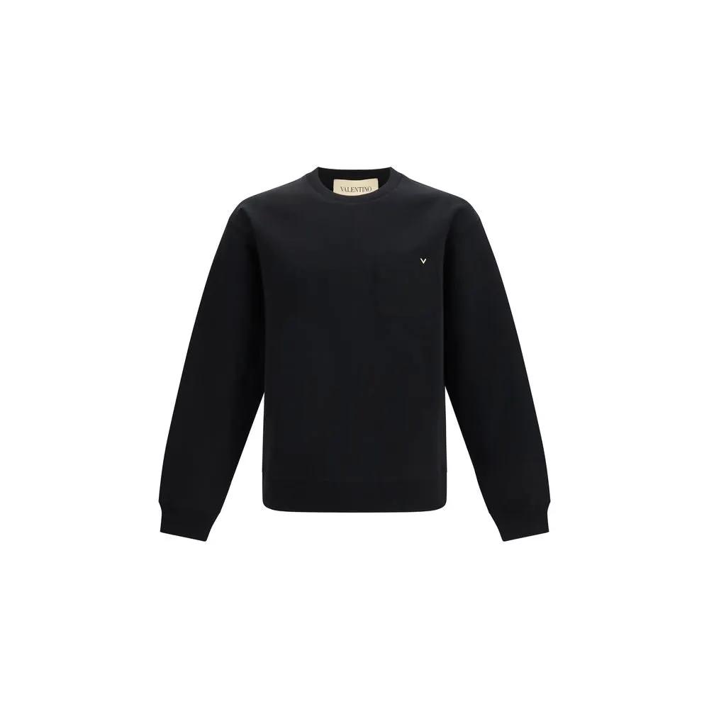 Valentino Black Cotton Sweatshirt