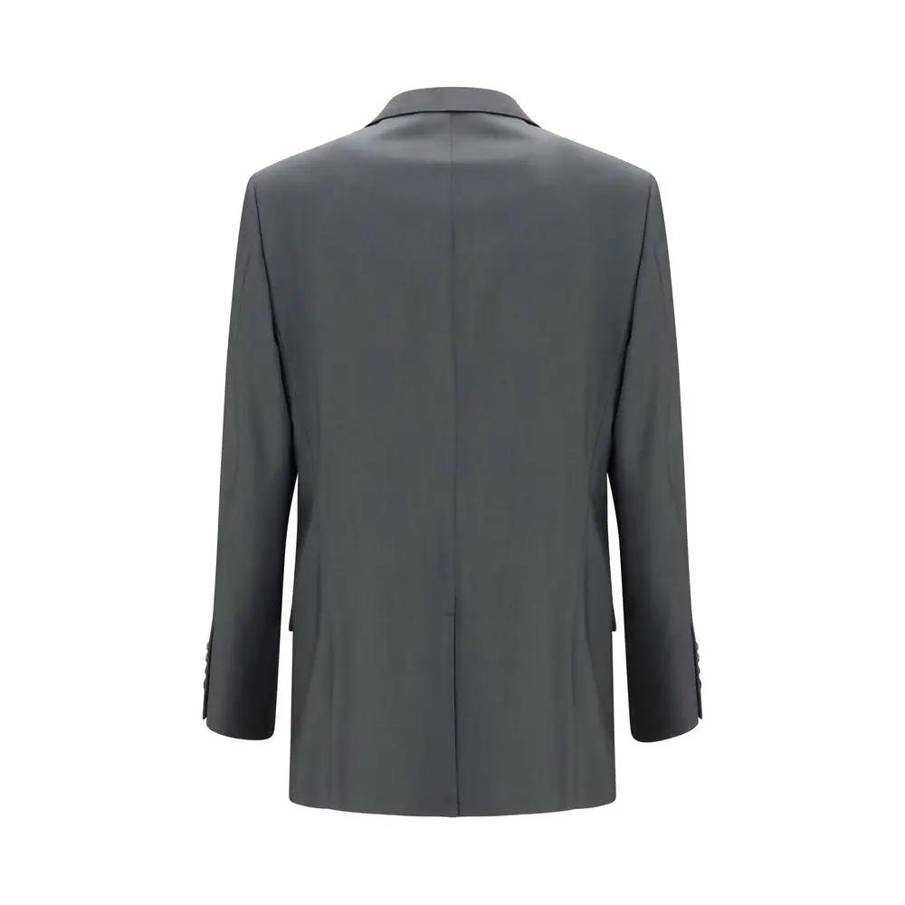 Valentino Gray Wool Oves Aries Jacket