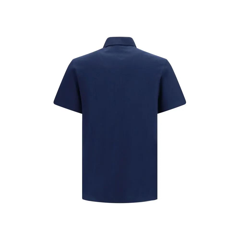 Valentino Blue Cotton Polo Shirt