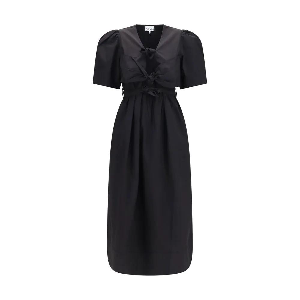 Ganni Black Cotton Casual Dress
