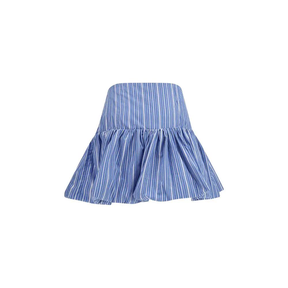 Mini-jupe Ganni en coton bleu