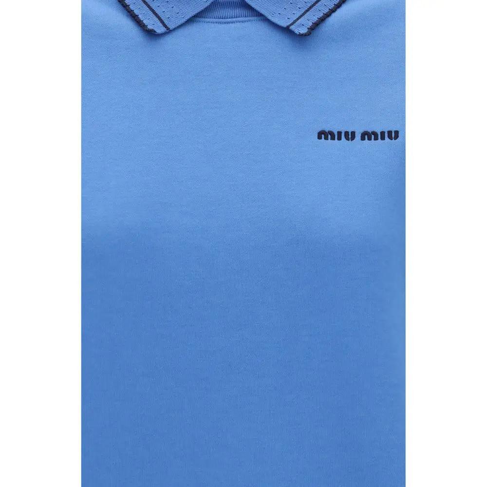 Sweat-shirt Miu Miu en coton bleu