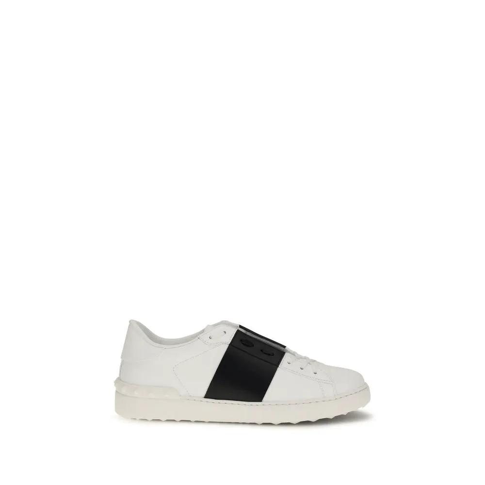 Baskets basses Valentino Garavani en cuir de veau noir et blanc Bos Taurus