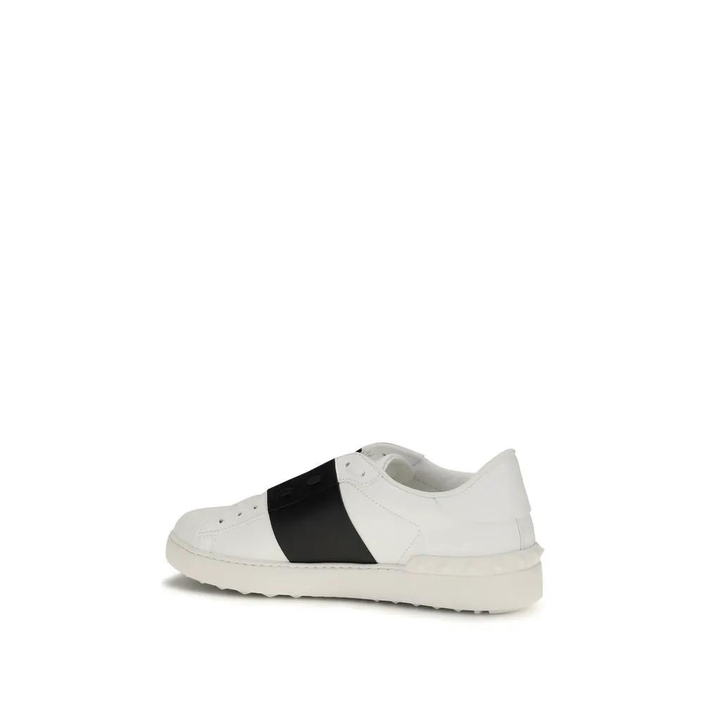 Baskets basses Valentino Garavani en cuir de veau noir et blanc Bos Taurus