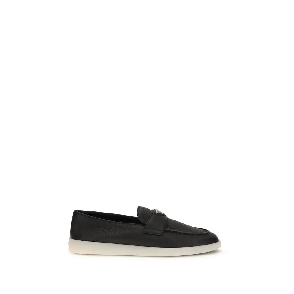 Mocassins Prada Bos Taurus en cuir de veau noir
