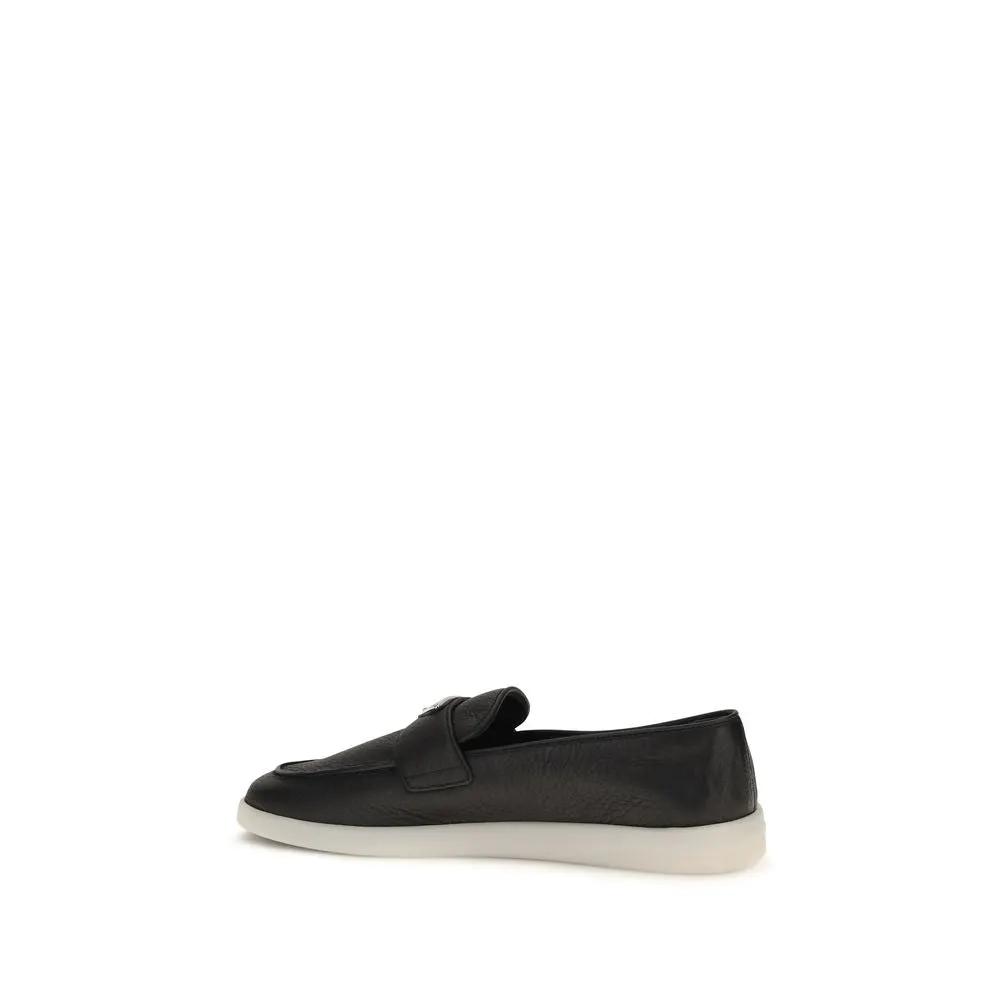 Mocassins Prada Bos Taurus en cuir de veau noir