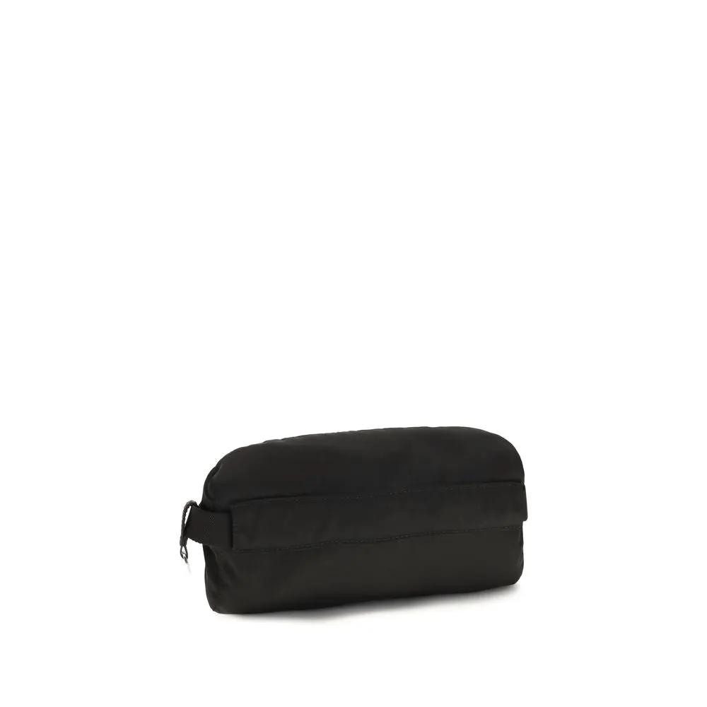 Pochette Prada en polyamide recyclé noir