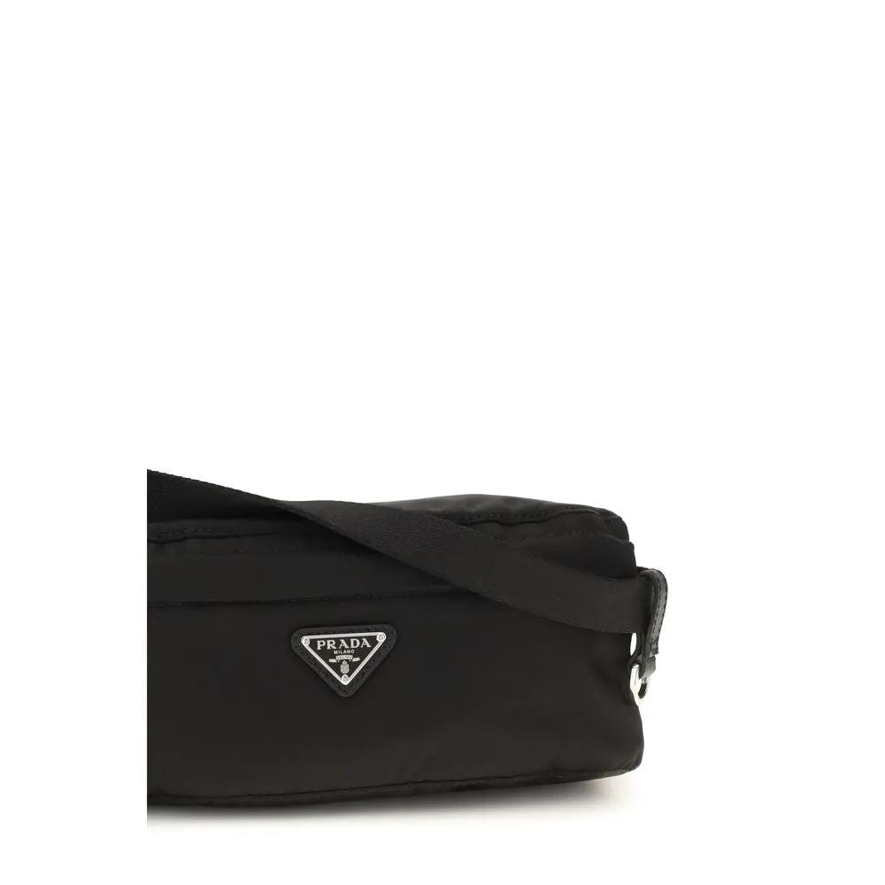 Pochette Prada en polyamide recyclé noir