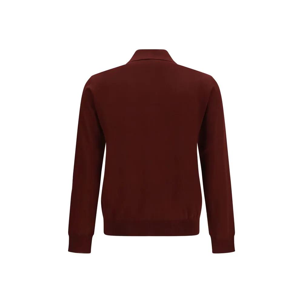 Valentino Bordeaux Wool Oves Aries Polo Shirt