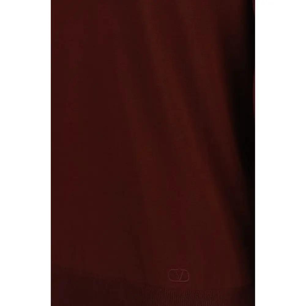 Valentino Bordeaux Wool Oves Aries Polo Shirt