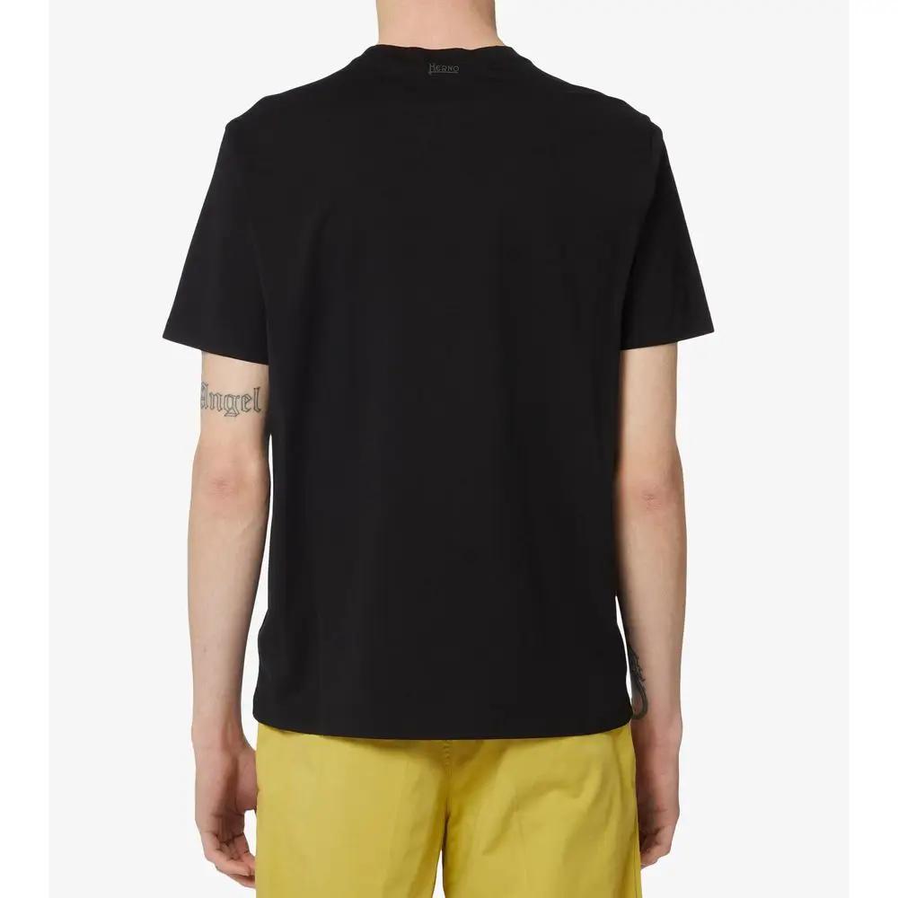 Herno Black Cotton T-Shirt