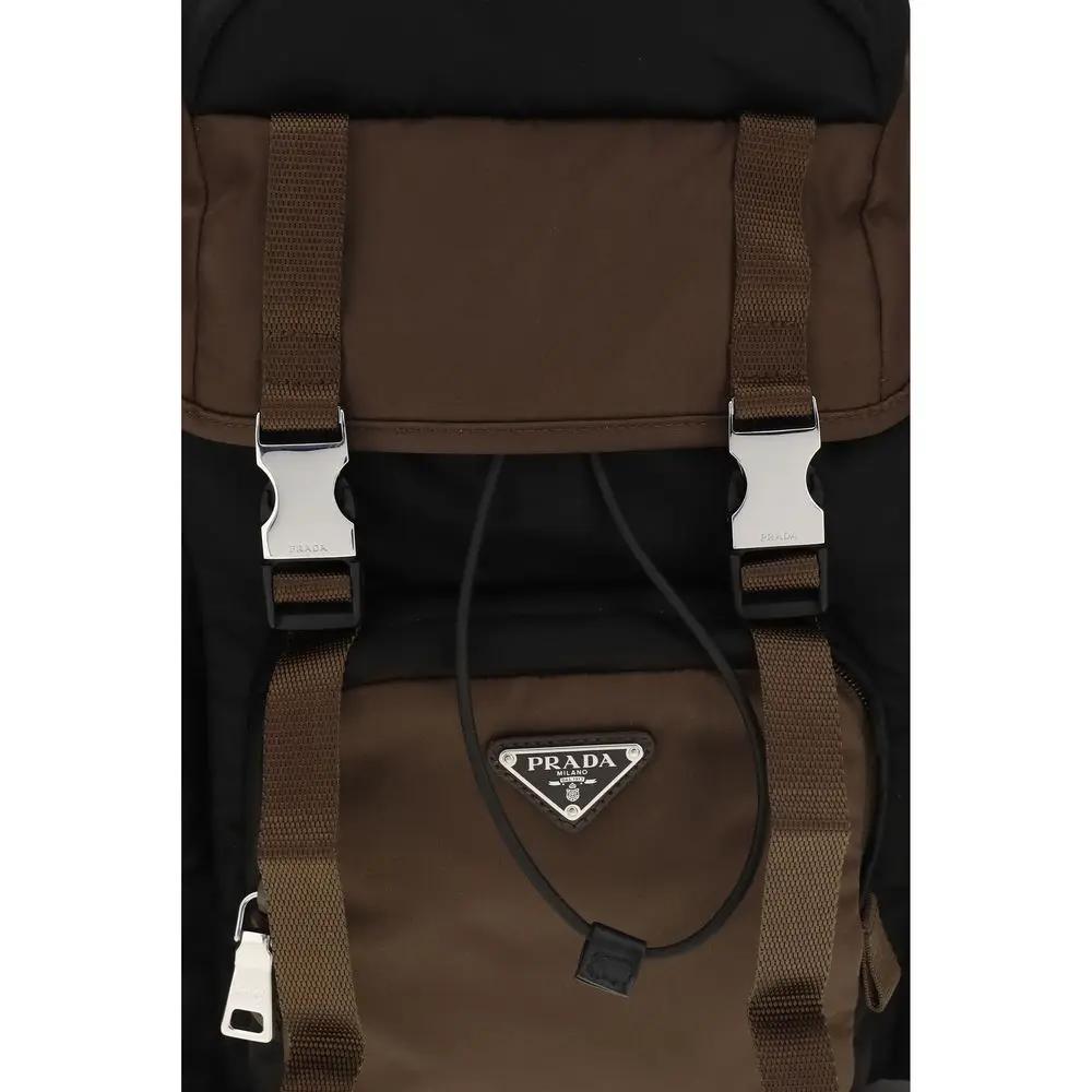 Prada Brown Recycled Polyamide Backpack