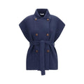 Manteau Brunello Cucinelli en coton bleu
