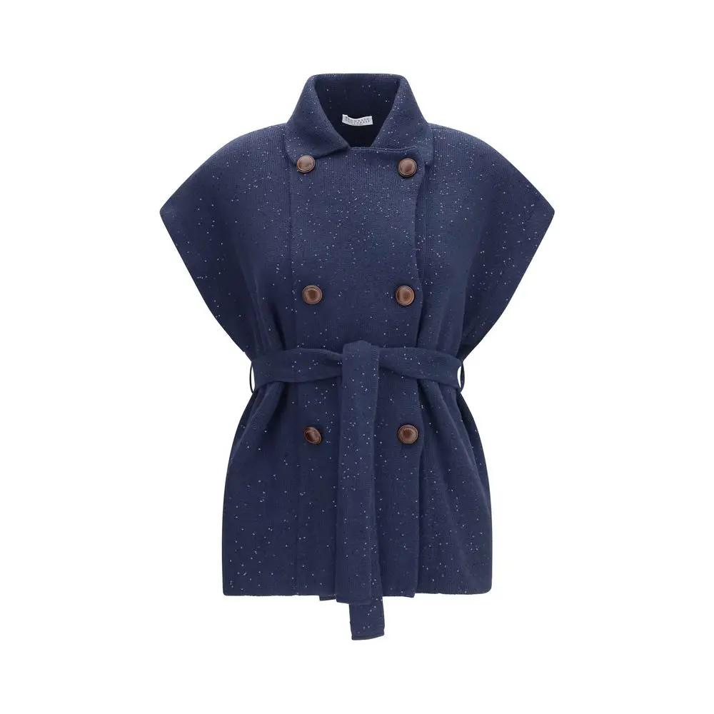 Manteau Brunello Cucinelli en coton bleu