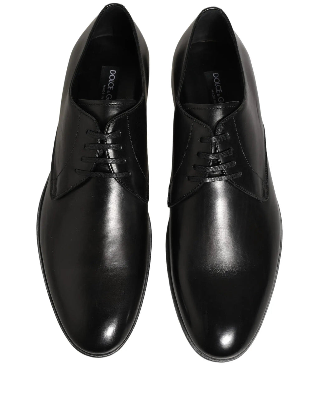 Dolce & Gabbana Dress Black Leather Lace Up Derby Men Shoes