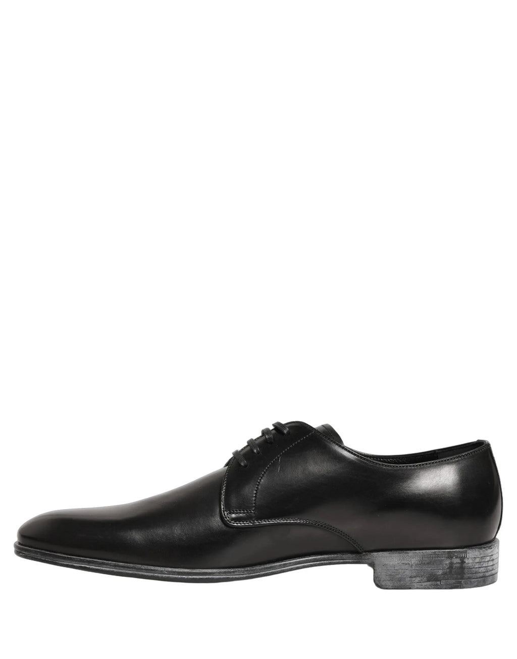 Dolce & Gabbana Dress Black Leather Lace Up Derby Men Shoes