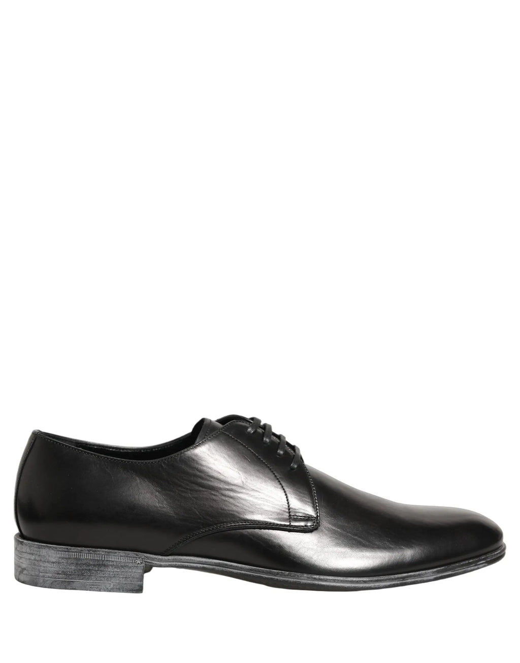 Dolce & Gabbana Dress Black Leather Lace Up Derby Men Shoes