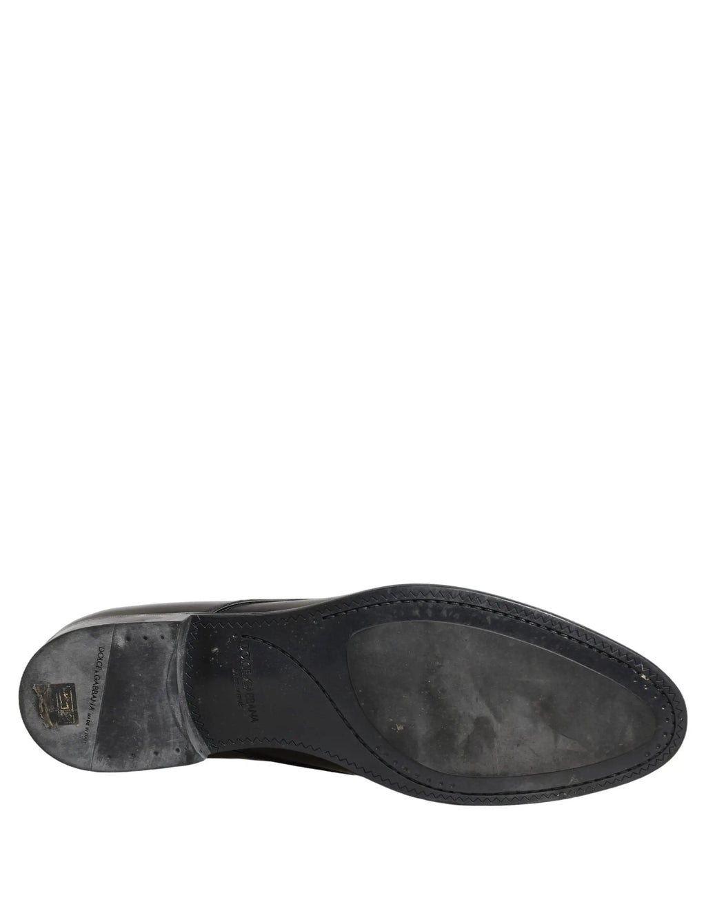 Robe Dolce & Gabbana Chaussures Derby à Lacets en Cuir Noir