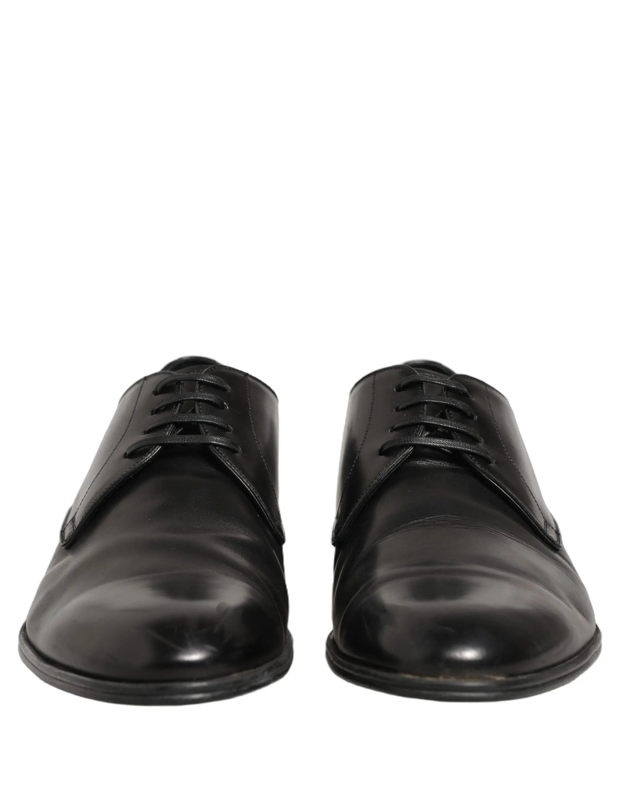 Dolce & Gabbana Dress Black Leather Lace Up Derby Shoes