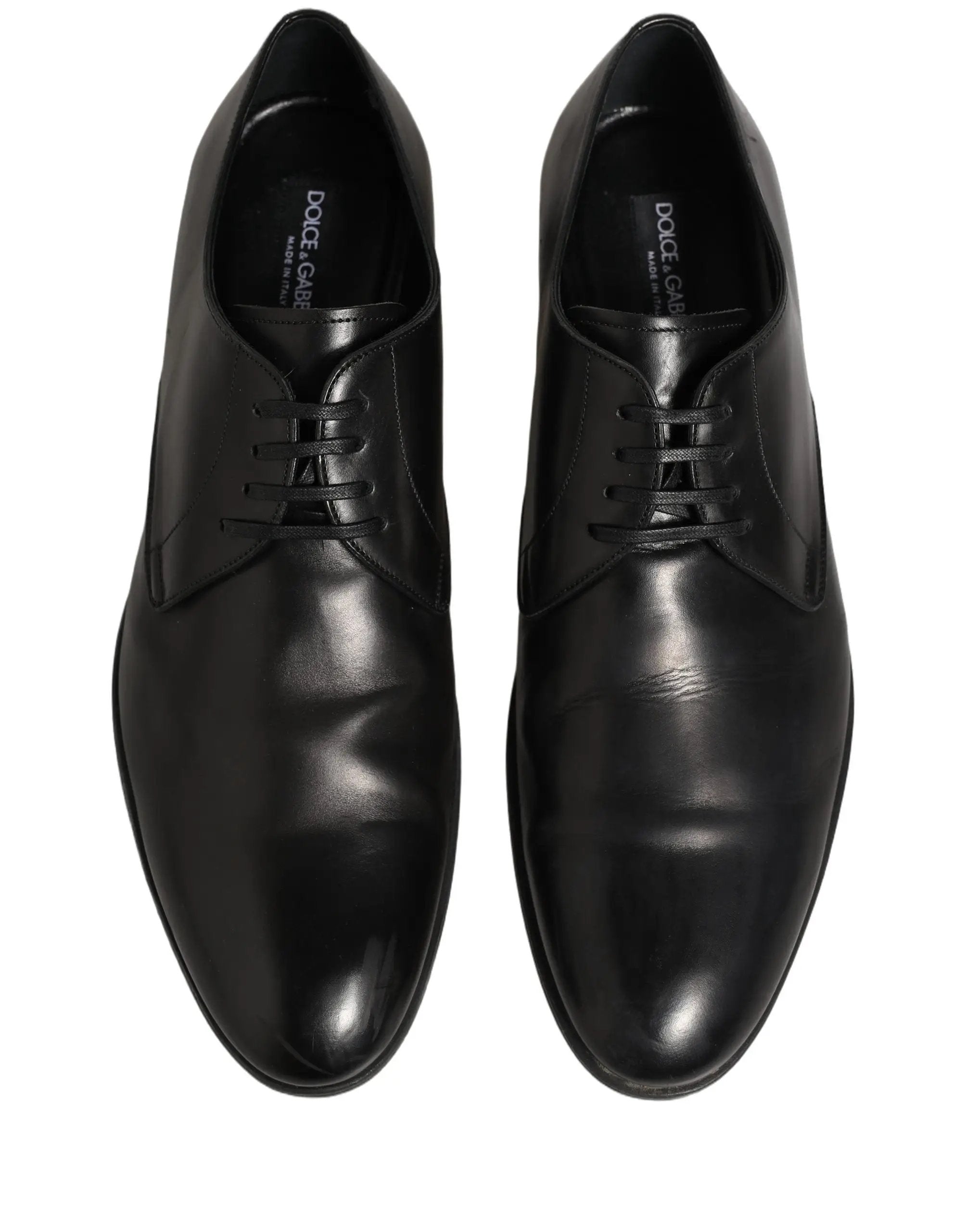 Dolce & Gabbana Dress Black Leather Lace Up Derby Shoes