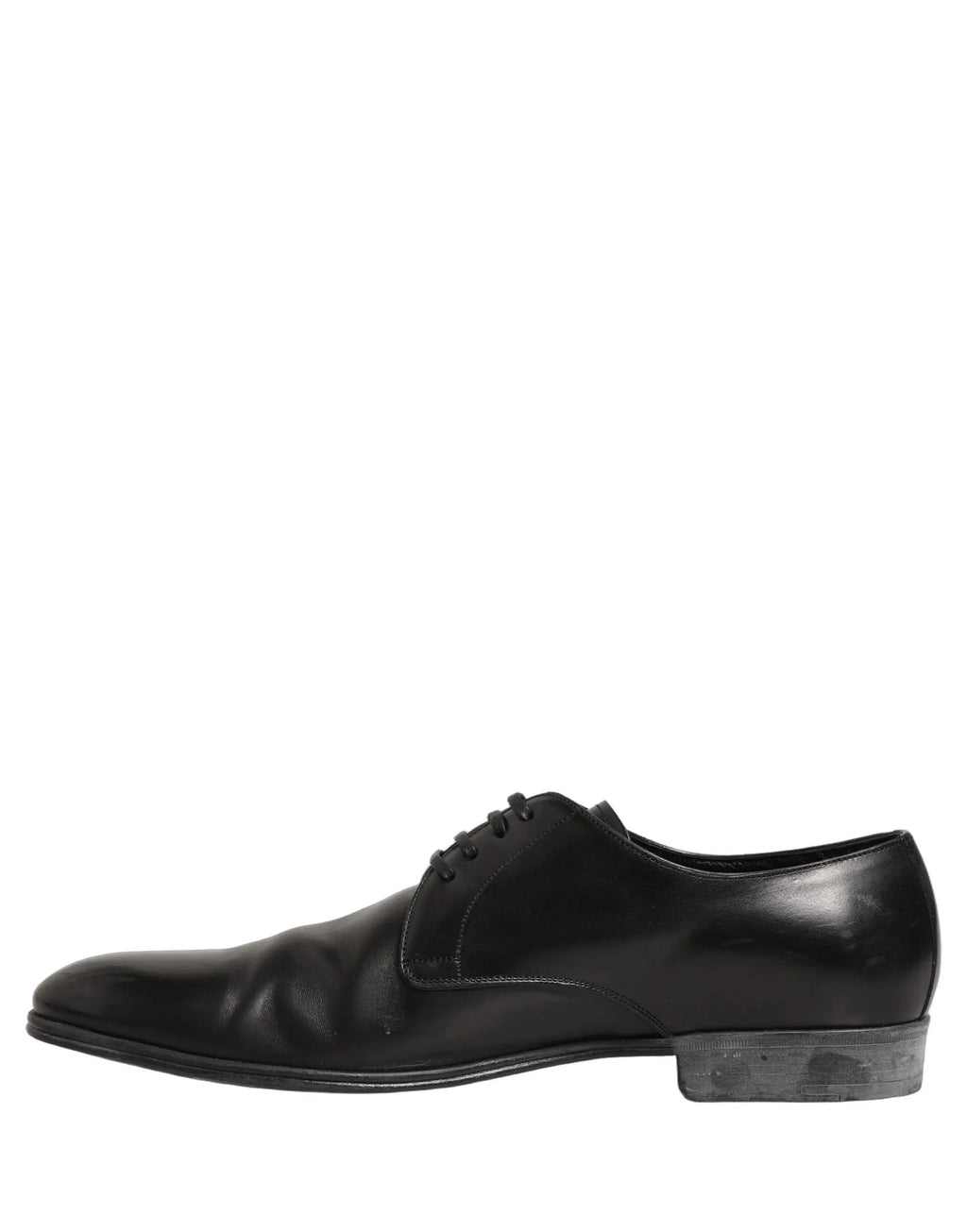 Robe Dolce & Gabbana Chaussures Derby à Lacets en Cuir Noir