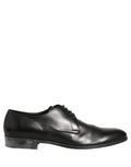 Robe Dolce & Gabbana Chaussures Derby à Lacets en Cuir Noir