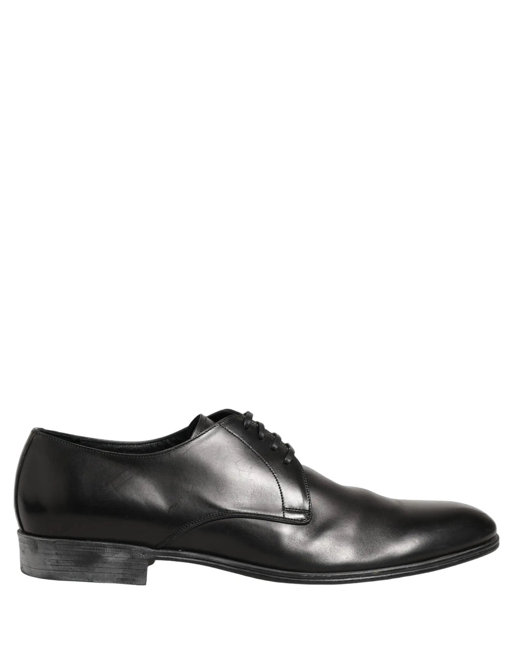 Robe Dolce & Gabbana Chaussures Derby à Lacets en Cuir Noir