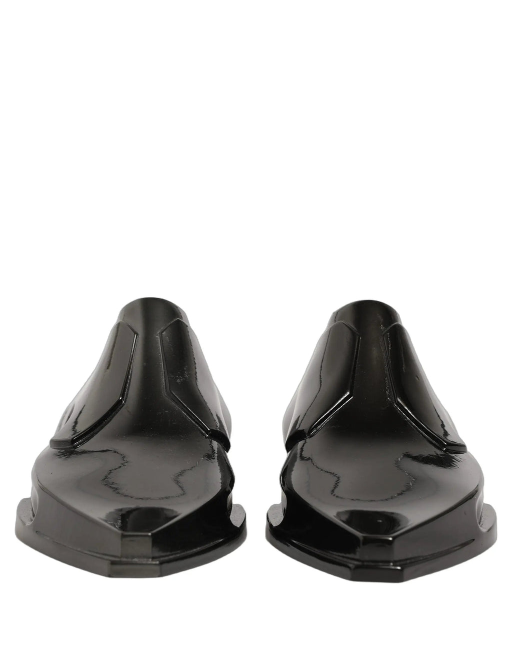Robe Dolce & Gabbana Chaussures de ville en plastique noir brillant à enfiler