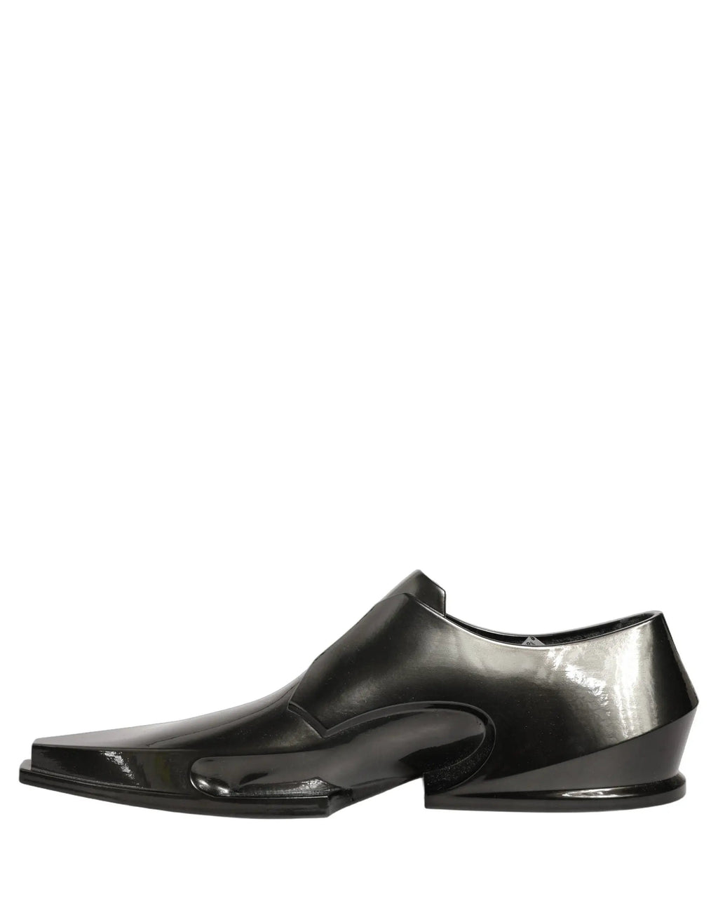 Robe Dolce & Gabbana Chaussures de ville en plastique noir brillant à enfiler