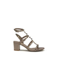 Sandales à brides Valentino Garavani Bos Taurus en cuir de veau beige