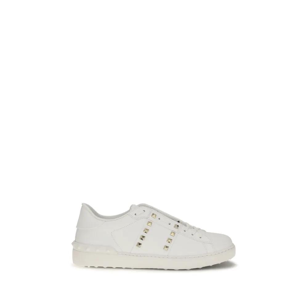 Valentino Garavani Baskets Bos Taurus en cuir de veau blanc