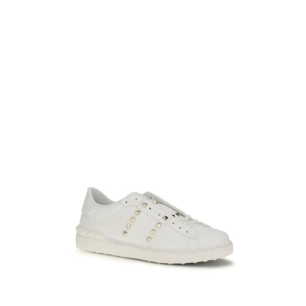 Valentino Garavani Baskets Bos Taurus en cuir de veau blanc