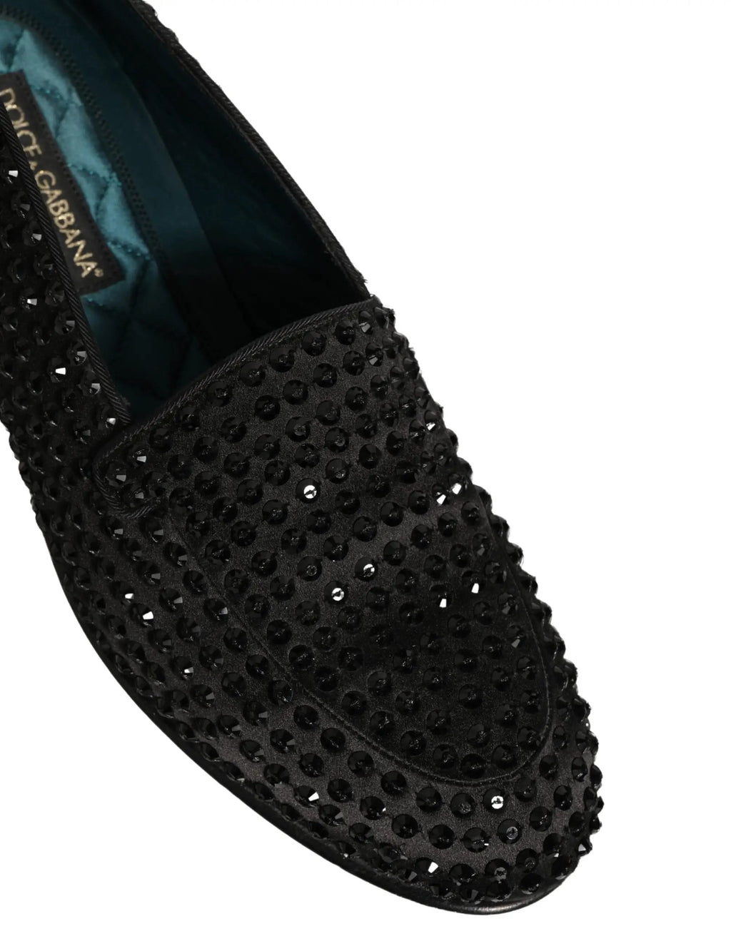 Chaussures Mocassins Dolce & Gabbana Noirs Ornés de Strass