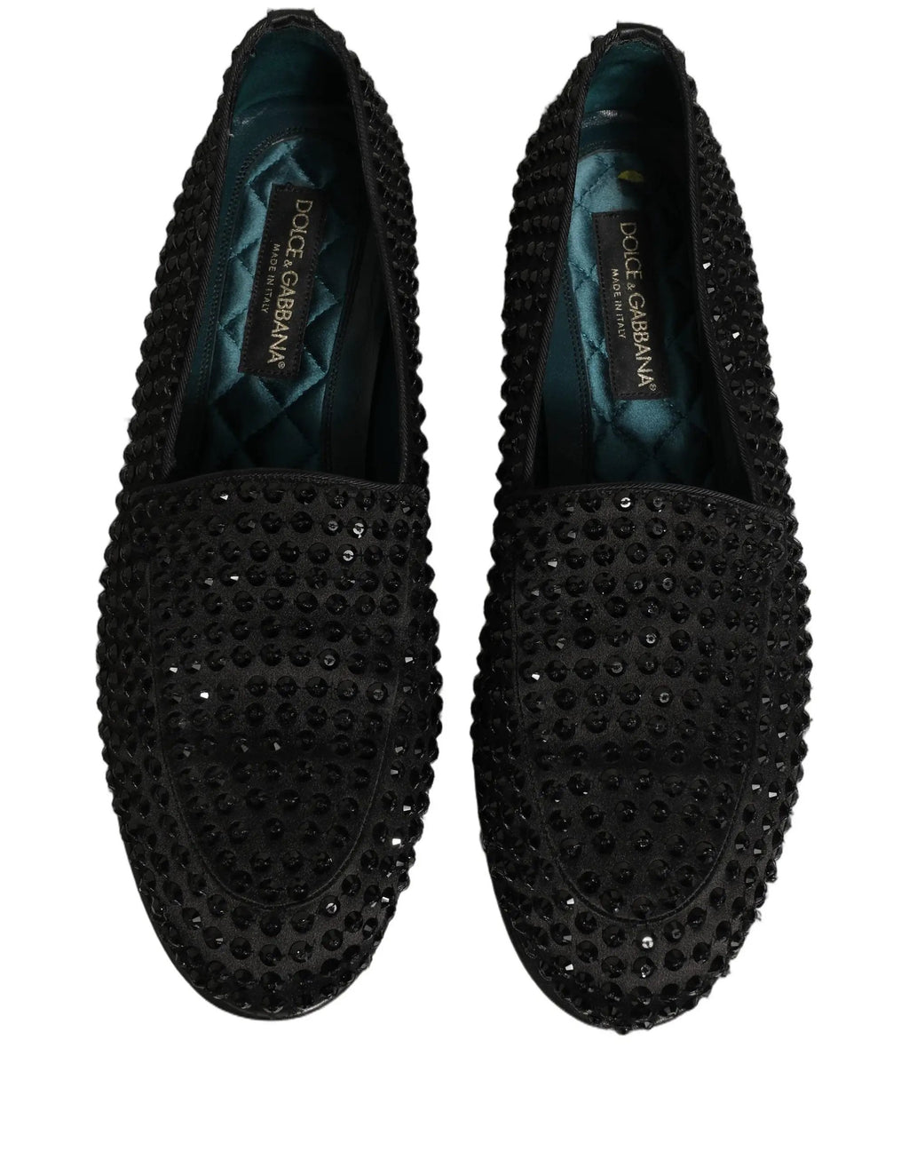 Chaussures Mocassins Dolce & Gabbana Noirs Ornés de Strass