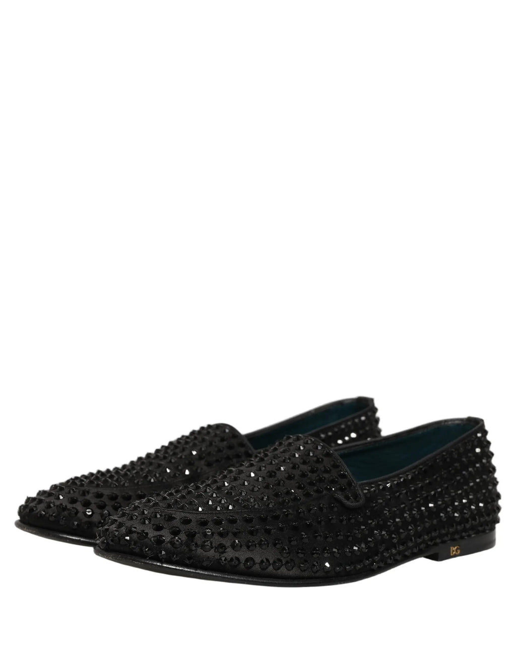 Chaussures Mocassins Dolce & Gabbana Noirs Ornés de Strass